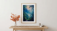 Monteverde Cloud Forest Art Print, Costa Rica Decor - Ethereal Nature Poster