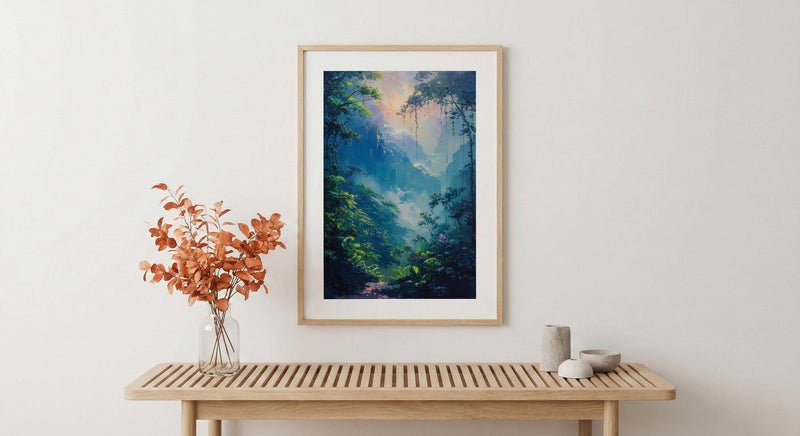Monteverde Cloud Forest Art Print, Costa Rica Decor - Ethereal Nature Poster