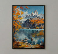 Mount Fitz Roy Wall Art, Patagonia Landscape Decor - Majestic Mountain Print