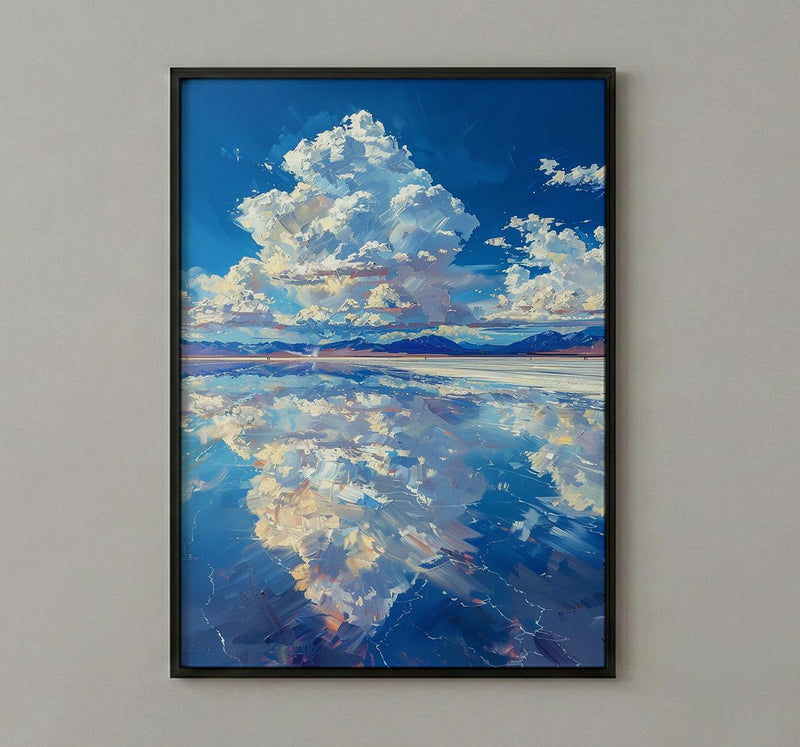 Salar De Uyuni Poster, Bolivia Salt Flats Decor - Surreal Landscape Art