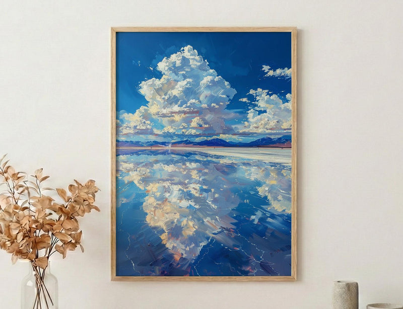 Salar De Uyuni Poster, Bolivia Salt Flats Decor - Surreal Landscape Art