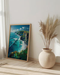 Cliffs Of Moher Art Print, Ireland Coastal Decor - Dramatic Ocean Poster