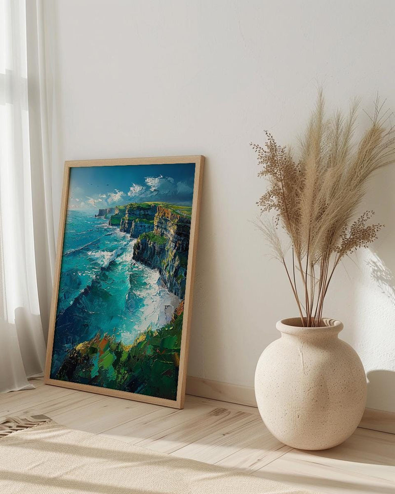 Cliffs Of Moher Art Print, Ireland Coastal Decor - Dramatic Ocean Poster