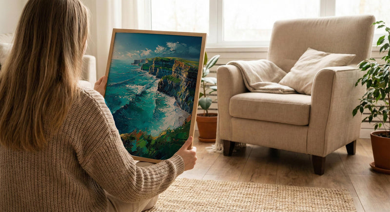 Cliffs Of Moher Art Print, Ireland Coastal Decor - Dramatic Ocean Poster