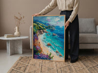 Coral Reef Art Print, Tropical Ocean Decor - Vibrant Marine Landscape