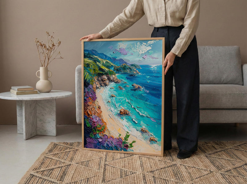 Coral Reef Art Print, Tropical Ocean Decor - Vibrant Marine Landscape