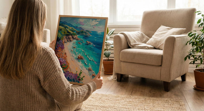 Coral Reef Art Print, Tropical Ocean Decor - Vibrant Marine Landscape