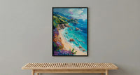 Coral Reef Art Print, Tropical Ocean Decor - Vibrant Marine Landscape