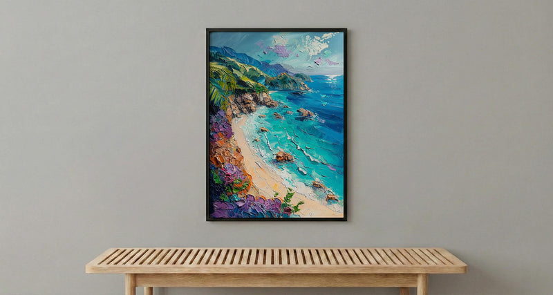 Coral Reef Art Print, Tropical Ocean Decor - Vibrant Marine Landscape