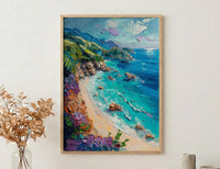 Coral Reef Art Print, Tropical Ocean Decor - Vibrant Marine Landscape