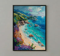 Coral Reef Art Print, Tropical Ocean Decor - Vibrant Marine Landscape