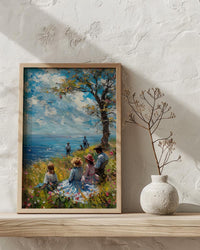 Americana Picnic Art Print, Vintage Summer Decor - Nostalgic 4th of July Landscape