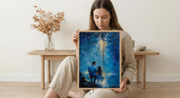 Porch Swing Poster, Father And Child Decor - Summer Storm Landscape Art