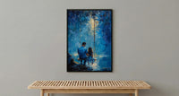 Porch Swing Poster, Father And Child Decor - Summer Storm Landscape Art