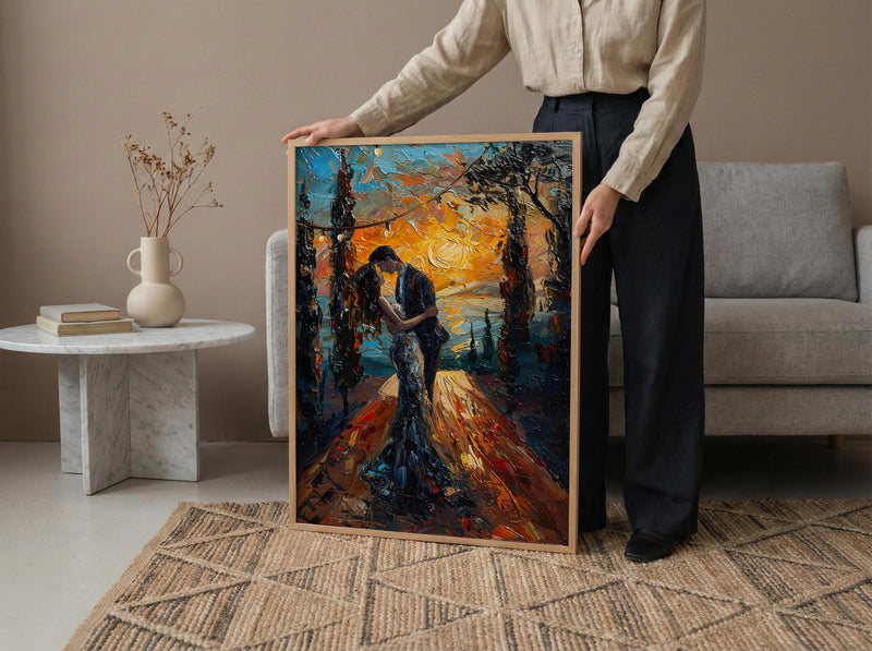 Tuscany Vineyard Wedding Art, Italian Decor - Newlywed Gift