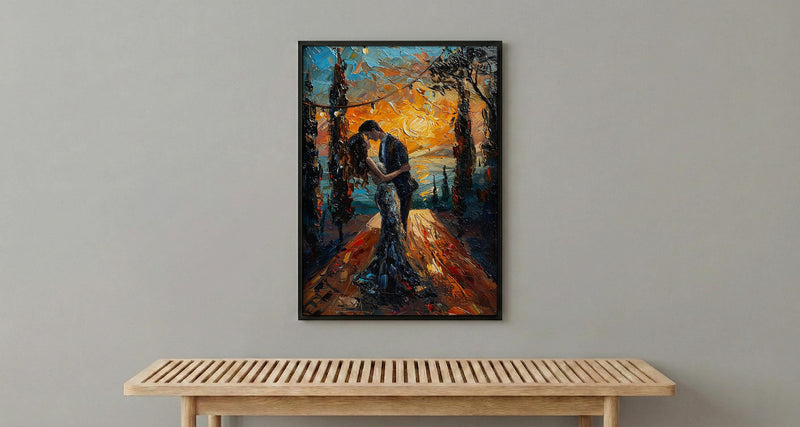 Tuscany Vineyard Wedding Art, Italian Decor - Newlywed Gift