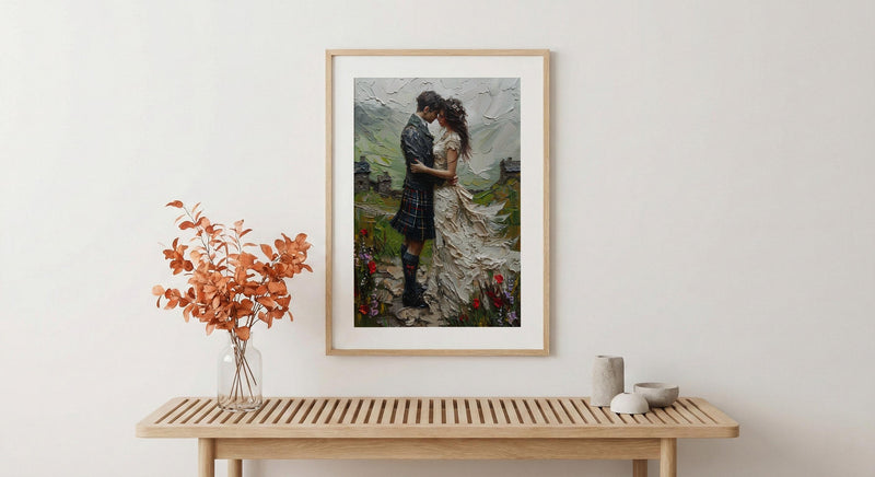 Scottish Castle Wedding Art, Highland Decor - European Heritage