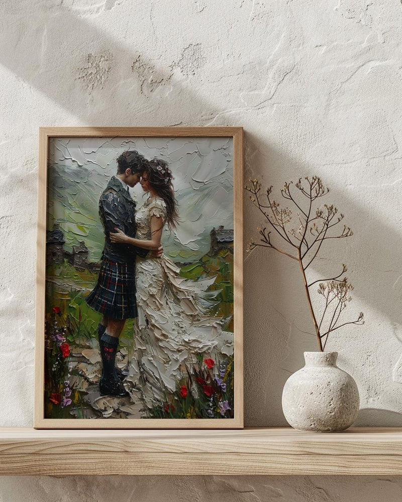 Scottish Castle Wedding Art, Highland Decor - European Heritage