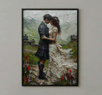 Scottish Castle Wedding Art, Highland Decor - European Heritage