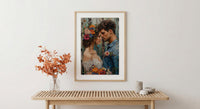 Nordic Midsummer Wedding Art, Boho Floral Decor - Newlywed Gift