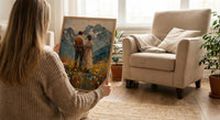 Alpine Mountain Wedding Art, Swiss Alps Decor - Honeymoon Gift