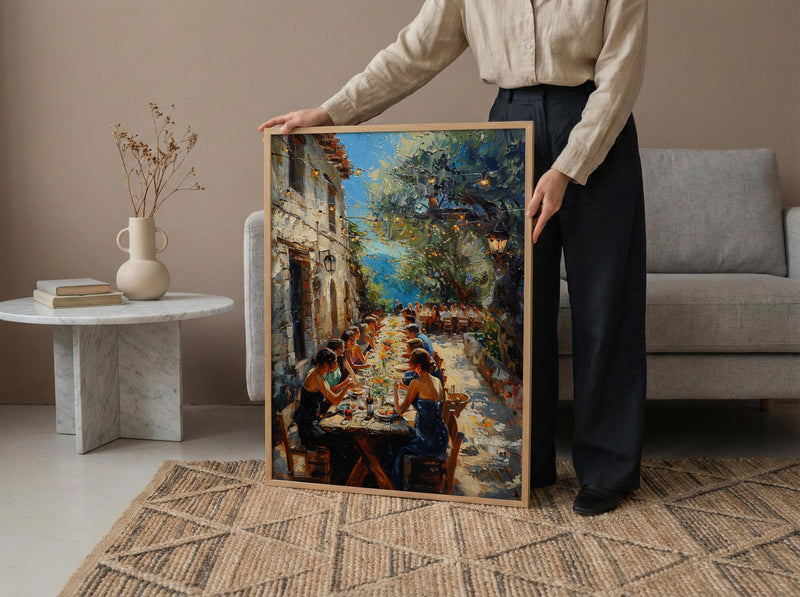 Tuscany Wedding Feast Art, Rustic Italian Decor - European Wedding Gift