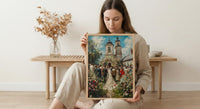English Garden Wedding Art, British Manor Decor - Newlywed Gift