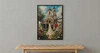 English Garden Wedding Art, British Manor Decor - Newlywed Gift