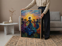 Irish Ceili Dance Art, Celtic Heritage Print - Scottish Wedding Gift