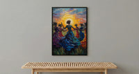 Irish Ceili Dance Art, Celtic Heritage Print - Scottish Wedding Gift