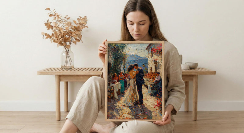 Polish Folk Wedding Art, Central Europe Decor - Anniversary Gift
