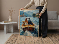 Lake Como Wedding Art, Italy Honeymoon Print - Anniversary Gift
