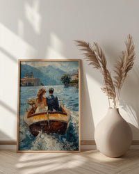 Lake Como Wedding Art, Italy Honeymoon Print - Anniversary Gift