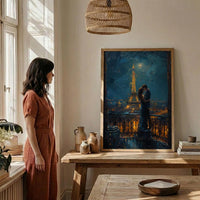 Paris Elopement Art, Eiffel Tower Decor - Romantic City Print
