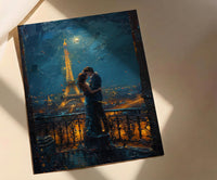 Paris Elopement Art, Eiffel Tower Decor - Romantic City Print
