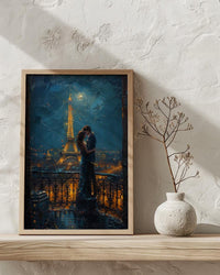 Paris Elopement Art, Eiffel Tower Decor - Romantic City Print