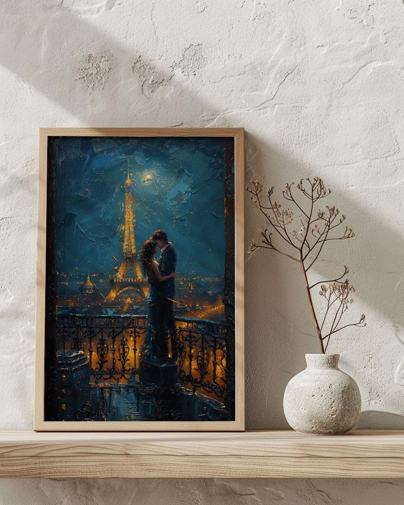 Paris Elopement Art, Eiffel Tower Decor - Romantic City Print