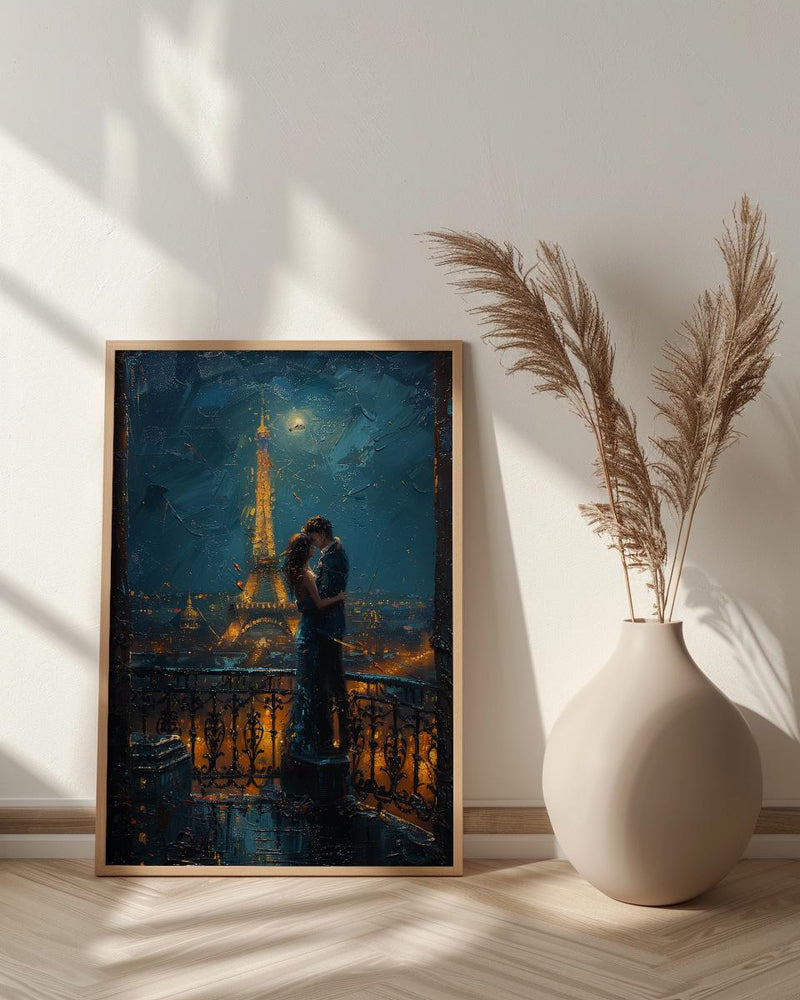 Paris Elopement Art, Eiffel Tower Decor - Romantic City Print