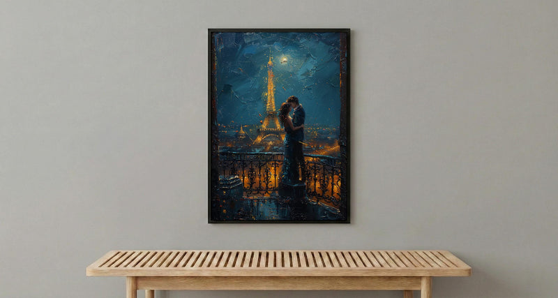 Paris Elopement Art, Eiffel Tower Decor - Romantic City Print