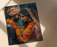 Indian Wedding Art Print, Varmala Ceremony Decor - Desi Wedding Gift