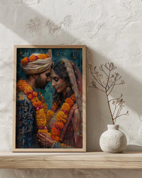 Indian Wedding Art Print, Varmala Ceremony Decor - Desi Wedding Gift