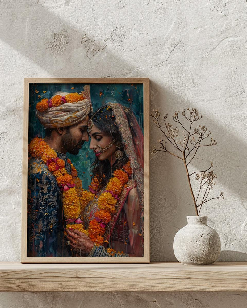 Indian Wedding Art Print, Varmala Ceremony Decor - Desi Wedding Gift