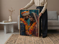 Indian Wedding Art Print, Varmala Ceremony Decor - Desi Wedding Gift