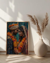 Indian Wedding Art Print, Varmala Ceremony Decor - Desi Wedding Gift