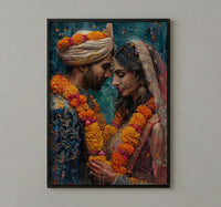 Indian Wedding Art Print, Varmala Ceremony Decor - Desi Wedding Gift