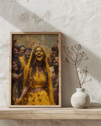 Haldi Ceremony Poster, Yellow Indian Decor - Hindu Wedding Gift