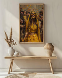 Haldi Ceremony Poster, Yellow Indian Decor - Hindu Wedding Gift