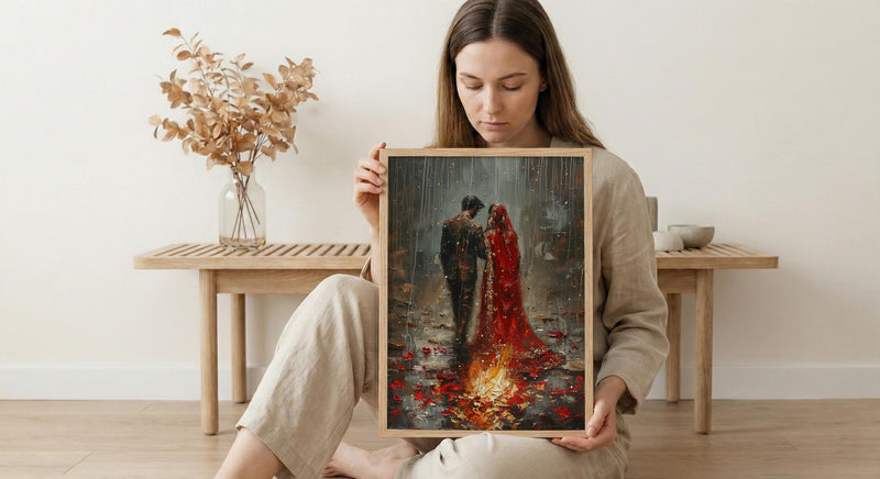 Saat Phere Print, Hindu Wedding Ceremony Art - Spiritual Wall Art