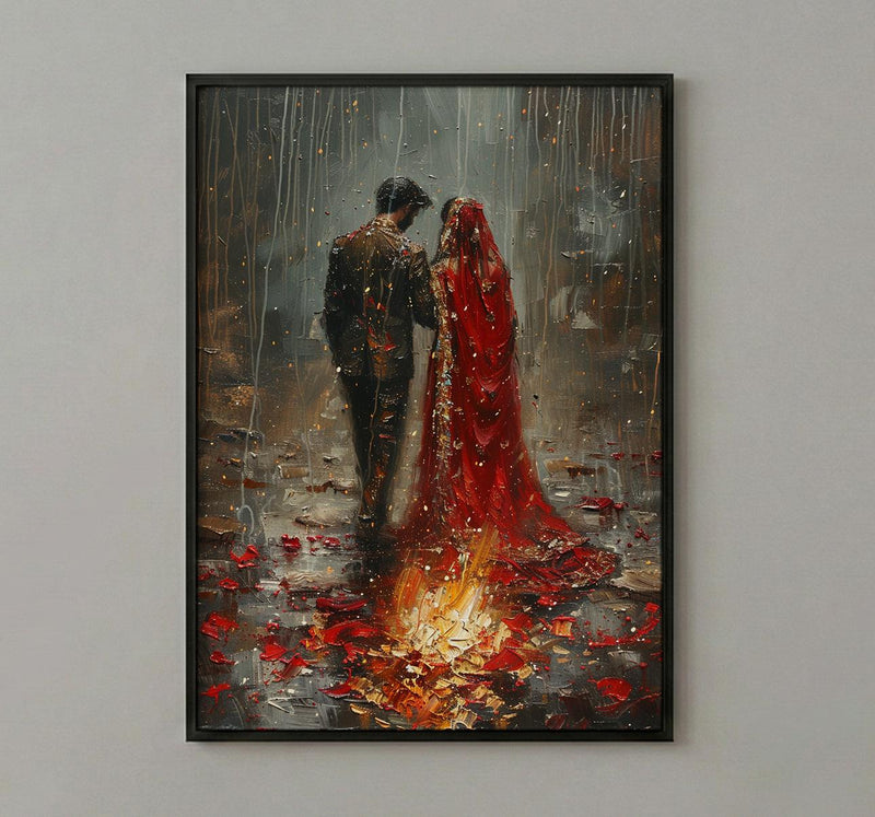 Saat Phere Print, Hindu Wedding Ceremony Art - Spiritual Wall Art