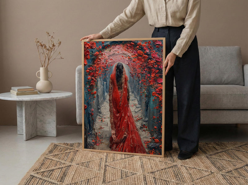 Indian Bride Art, Phoolon Ki Chaadar Decor - Desi Wedding Gift